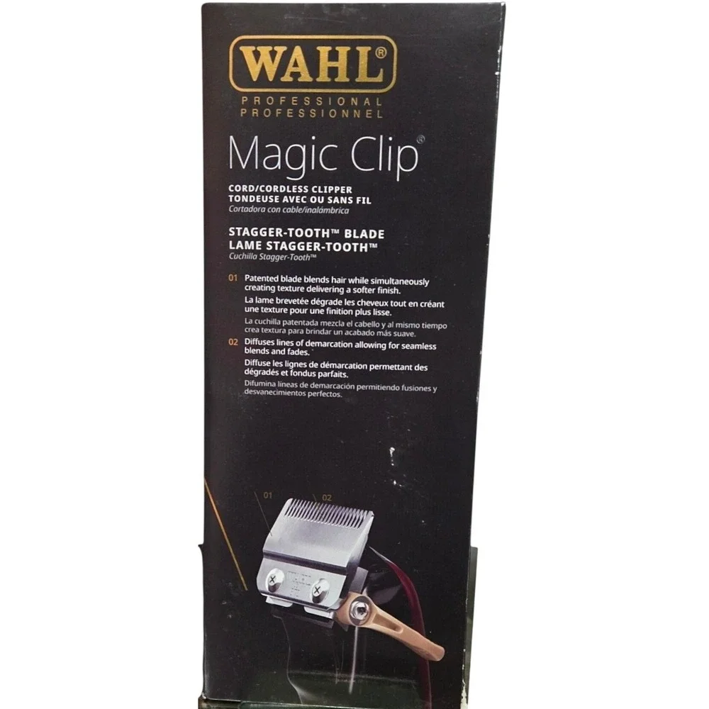 Wahl Professional 5-Star Cordless Magic Clip Hair Clipper Burgundy 8148